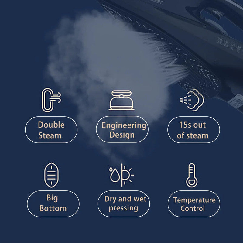 2200W Professional Steam Iron with Ceramic Soleplate V728-1005007422739776-A