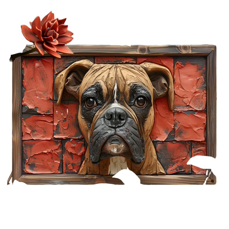 NNEOBA Boxer Dog Aluminum Wall Art - 12x16in Decorative Print V728-1005007473127380-12X16IN