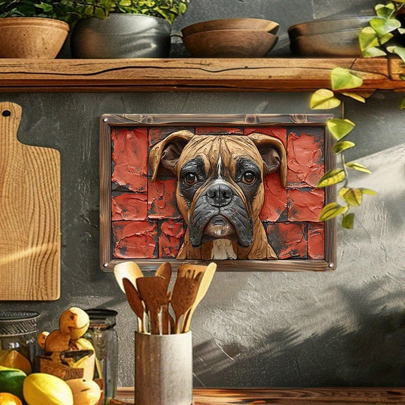 NNEOBA Boxer Dog Aluminum Wall Art - 12x16in Decorative Print V728-1005007473127380-12X16IN