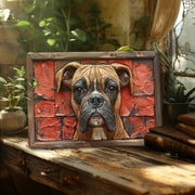 NNEOBA Boxer Dog Aluminum Wall Art - 12x16in Decorative Print V728-1005007473127380-12X16IN