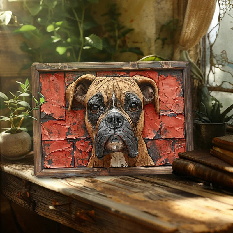 NNEOBA Boxer Dog Aluminum Wall Art - 12x16in Decorative Print V728-1005007473127380-12X16IN