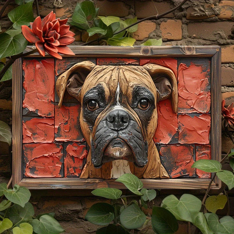 NNEOBA Boxer Dog Aluminum Wall Art - 12x16in Decorative Print V728-1005007473127380-12X16IN