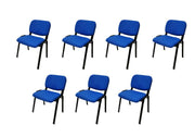 NNECN Stackable Office Conference Visitor and Community Chairs (Set of 7-Blue) V728-AD-0256-BE