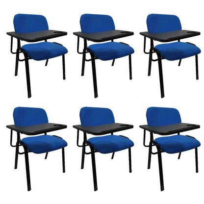 NNECN Lecture Chair with Table Top for Classroom Lecture Training Conference (Set of 6-Blue) V728-AD-0256-TP-BE