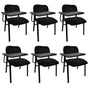 NNECN Lecture Chair with Table Top for Classroom Lecture Training Conference (Set of 6-Black) V728-AD-0256-TP-BK