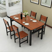 NNECN Wood & Steel Dining Set (Oak & Black) V728-NNE003-DINING-SET