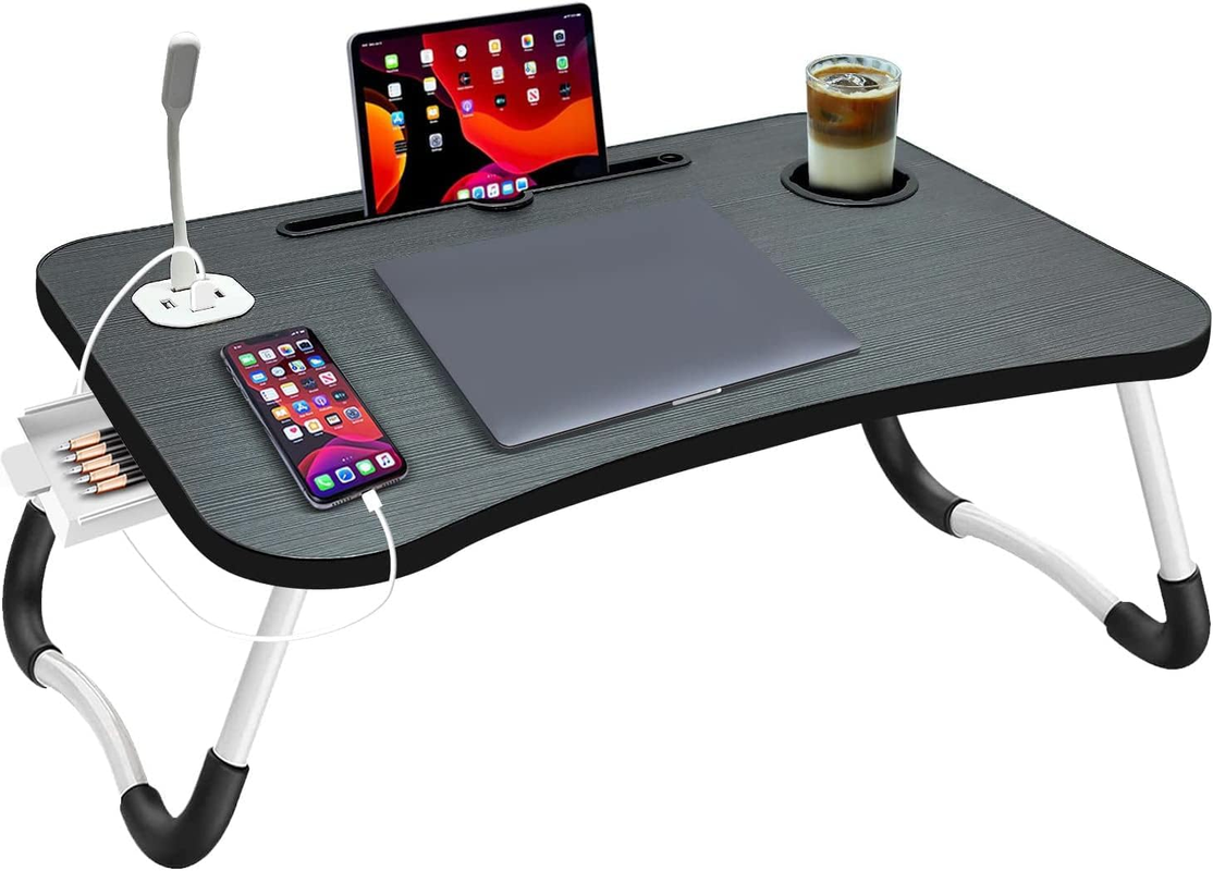 NNECN Laptop Desk Bed Table Tray Folding Breakfast Table Portable Lap Standing Desk Notebook Stand Reading V728-NNE008-LAPTOP-TABLE