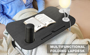 NNECN Laptop Desk Bed Table Tray Folding Breakfast Table Portable Lap Standing Desk Notebook Stand Reading V728-NNE008-LAPTOP-TABLE