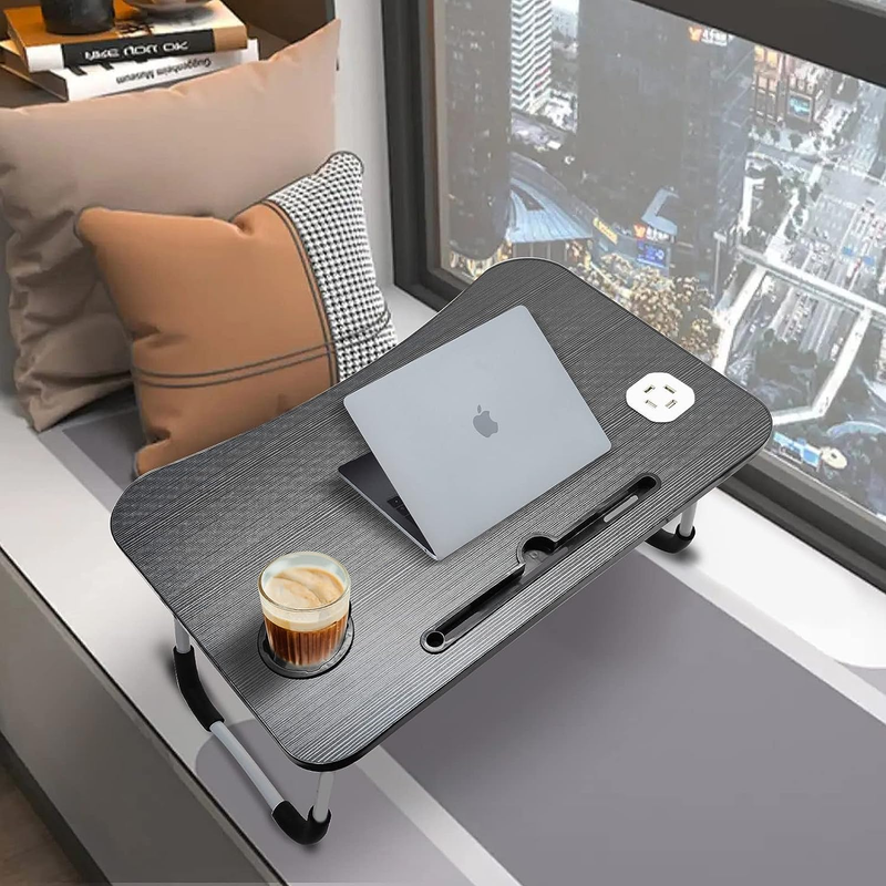 NNECN Laptop Desk Bed Table Tray Folding Breakfast Table Portable Lap Standing Desk Notebook Stand Reading V728-NNE008-LAPTOP-TABLE