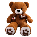 NNECN Huge 100cm Brown Giant Teddy Bear Toys Stuffed Animals Soft Plush Cotton Scarf Bear Hold Pillow Doll V728-NNETEDB