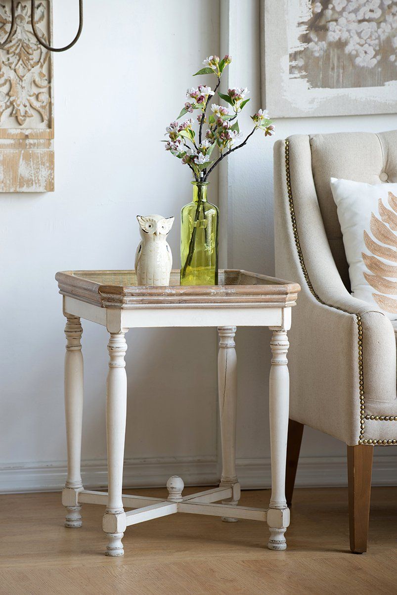 SHABBY SQUARE SIDE TABLE V742-41155