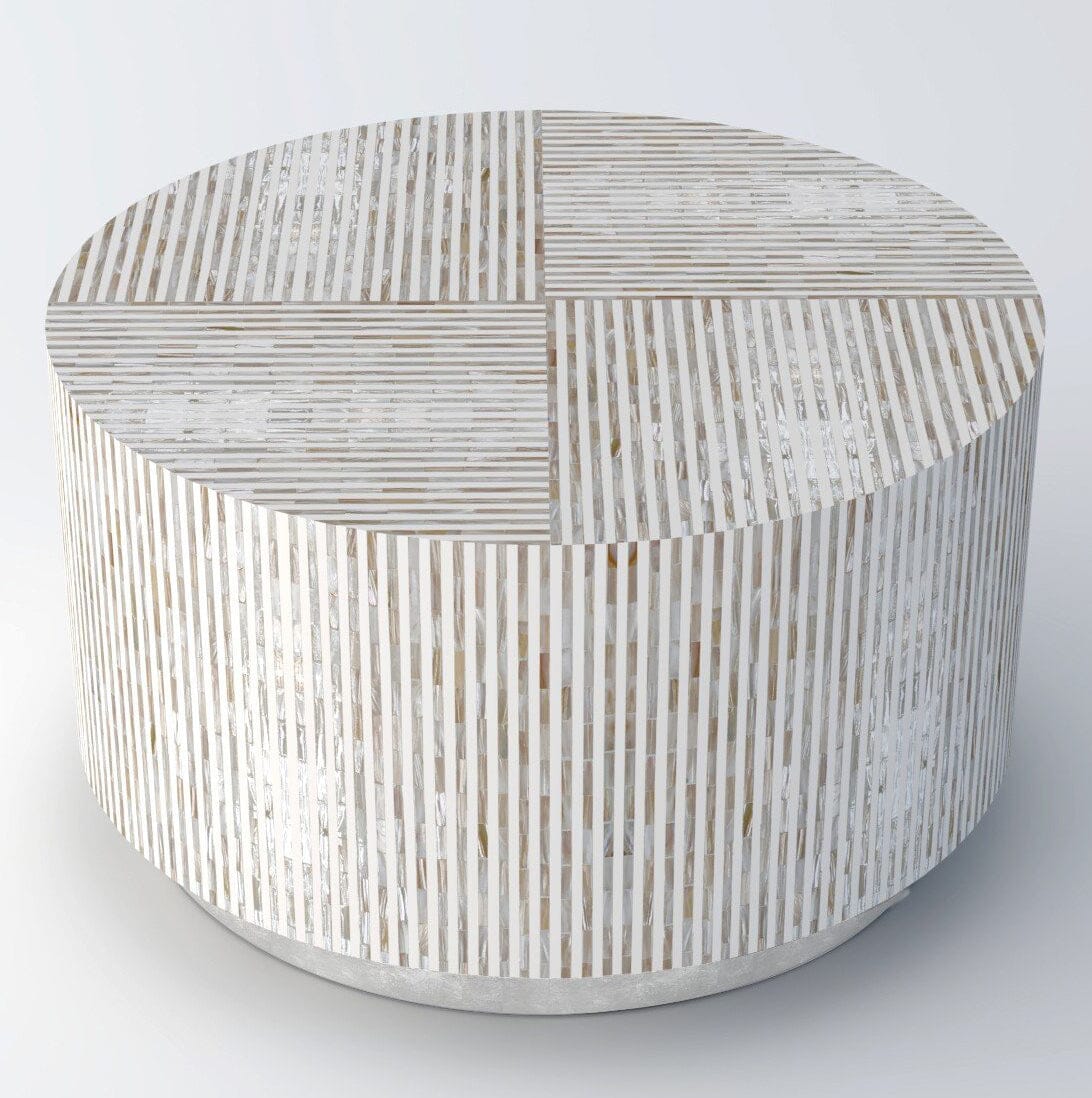 PURIST MOTHER OF PEARL HAND MADE COFFEE TABLE V742-FEH1