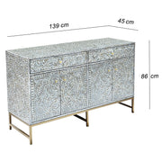 MOTHER OF PEARL HAND MADE SWISH SIDEBOARD V742-FEH10