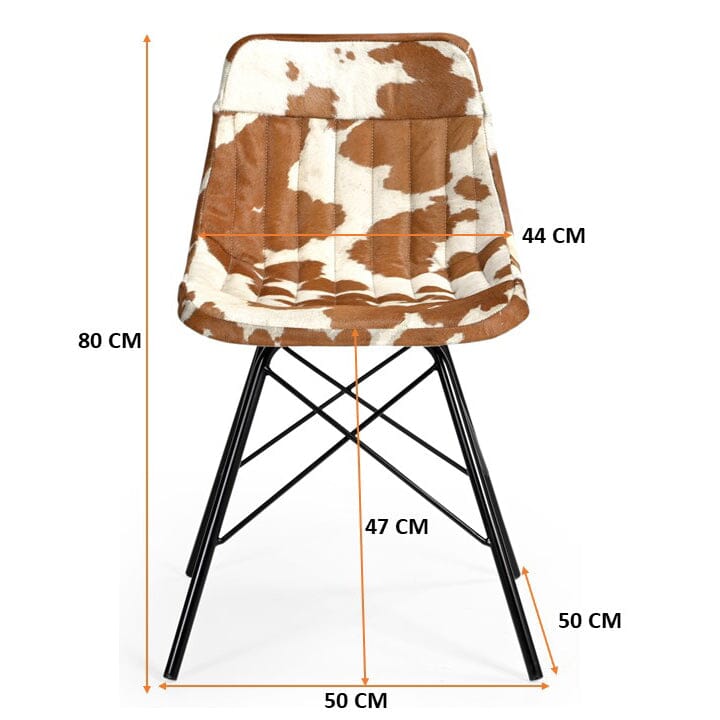 EAMES STYLE COWHIDE CHAIR V742-M10148