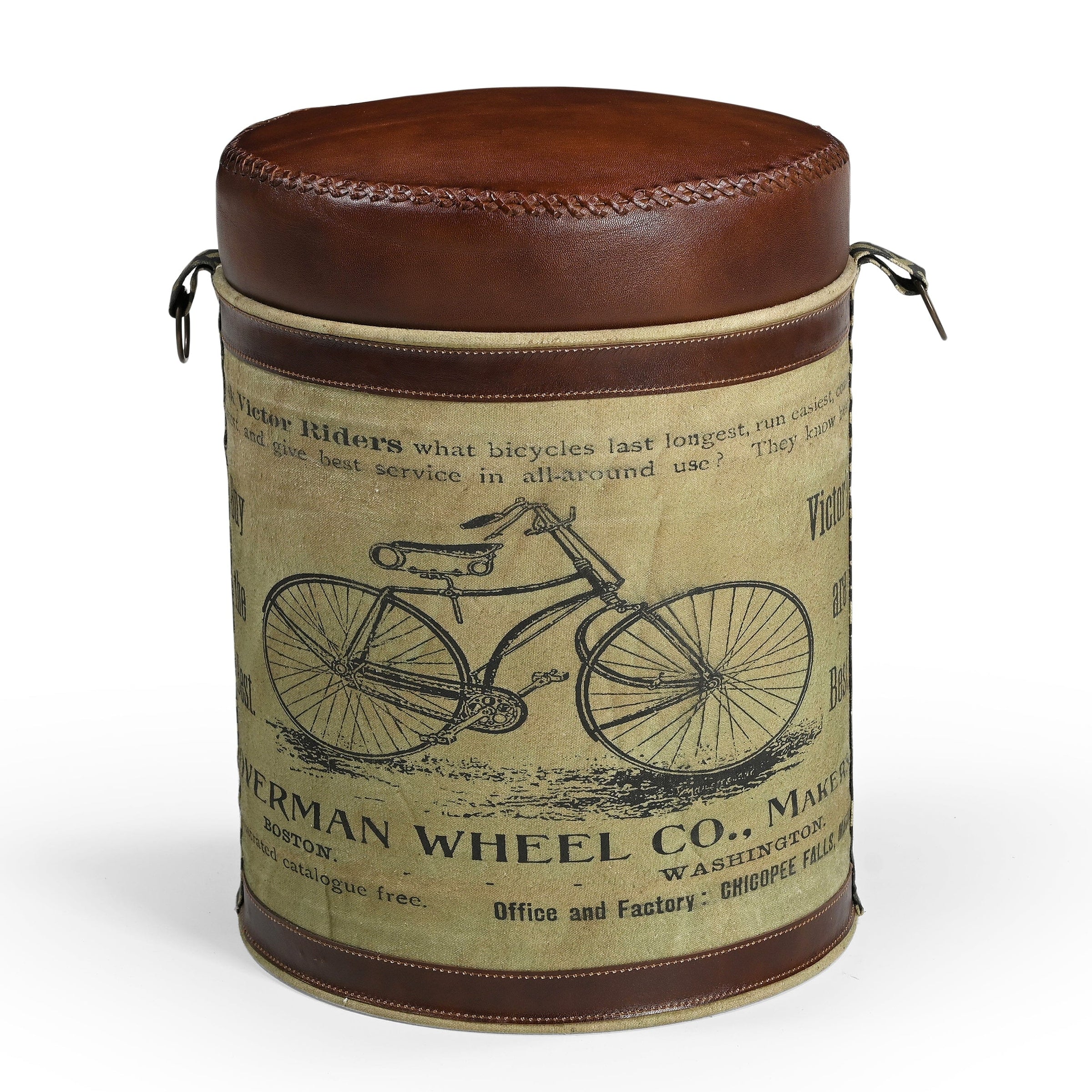CYCLINDRICAL BICYCLE OTTOMAN V742-M15196