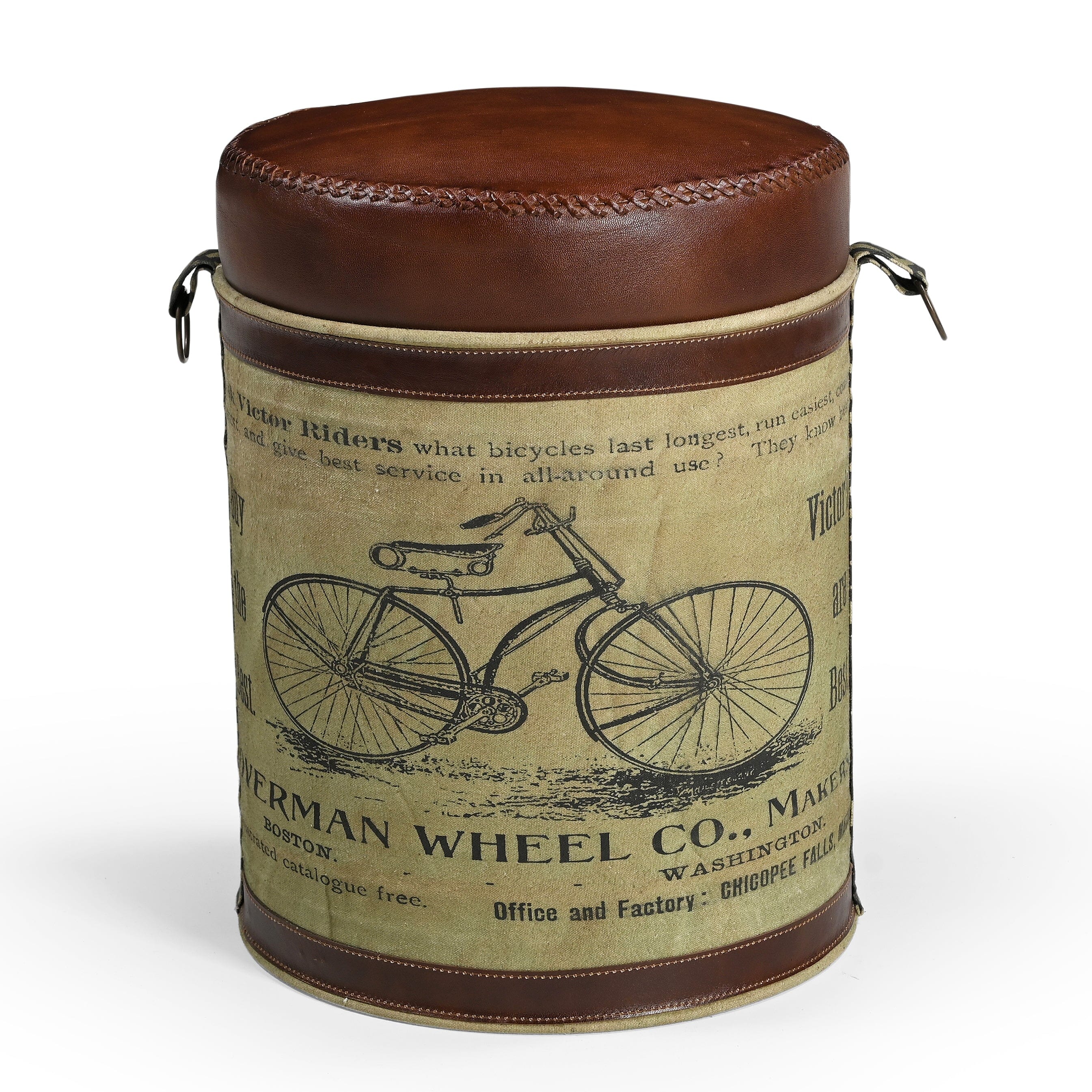 CYCLINDRICAL BICYCLE OTTOMAN V742-M15196