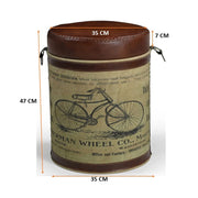 CYCLINDRICAL BICYCLE OTTOMAN V742-M15196