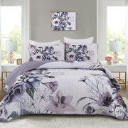 Romantic Wildflower Soft Cozy 3 Pc Bedspread & Pillow Cover Set V745-AC080301Q13U