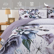 Romantic Wildflower Soft Cozy 3 Pc Bedspread & Pillow Cover Set V745-AC080301Q13U