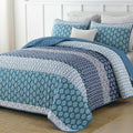 Classic Hydrangea Soft Quilted 3 Pc Bedspread & Pillow Cover Set V745-AC080501Q13U