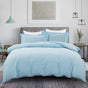 100% cotton Premium Doona Duvet Quilt Cover Set with Soft Pillowcases - Aqua-Double V745-AQ023418E3