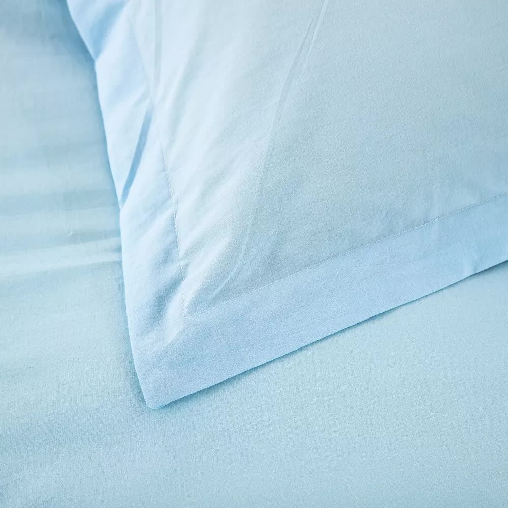 100% cotton Premium Doona Duvet Quilt Cover Set with Soft Pillowcases - Aqua-Super King V745-AQ023418SK3