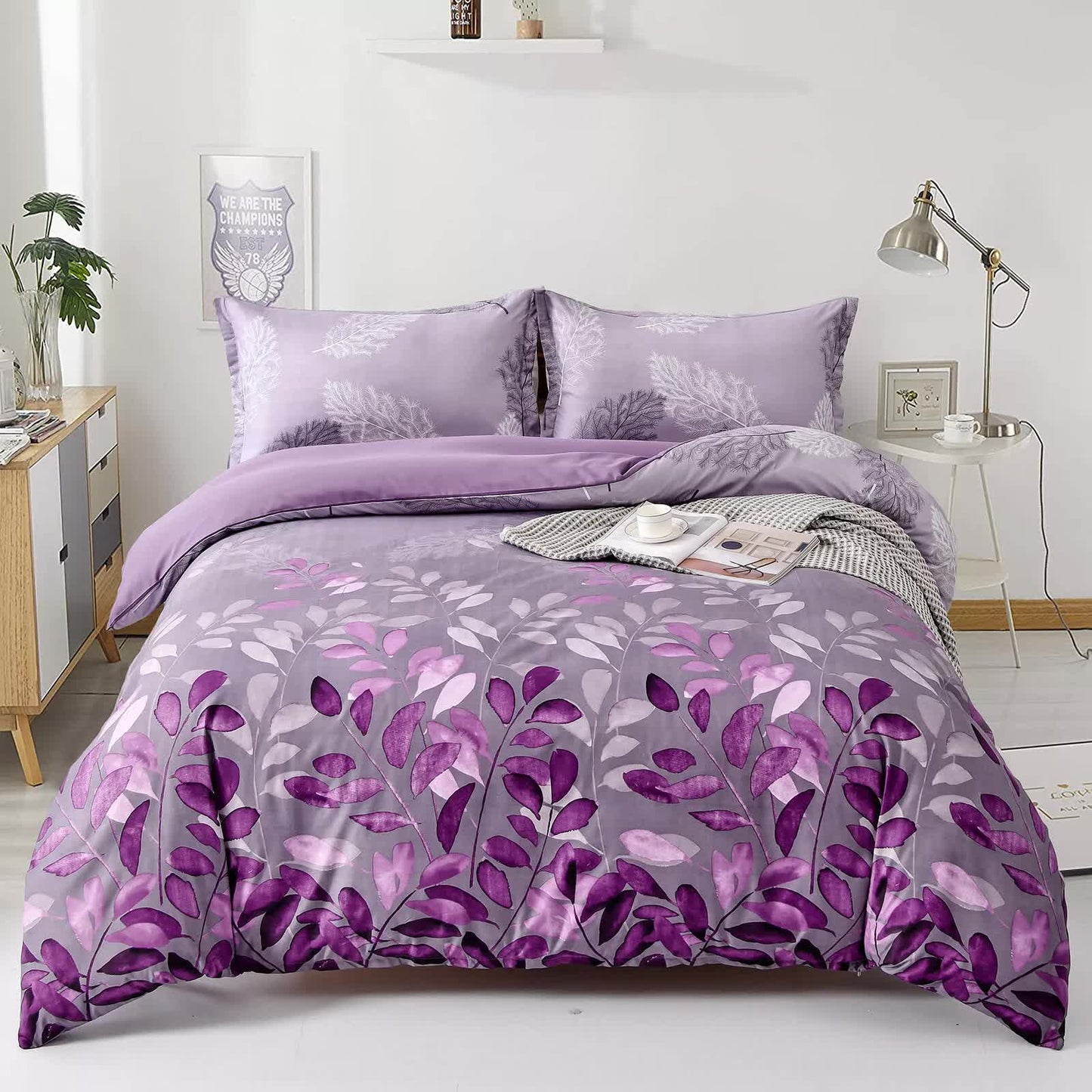 Soft Haven 3-Piece Duvet Cover Set - Long-Lasting Comfort-King V745-AQ081614K3