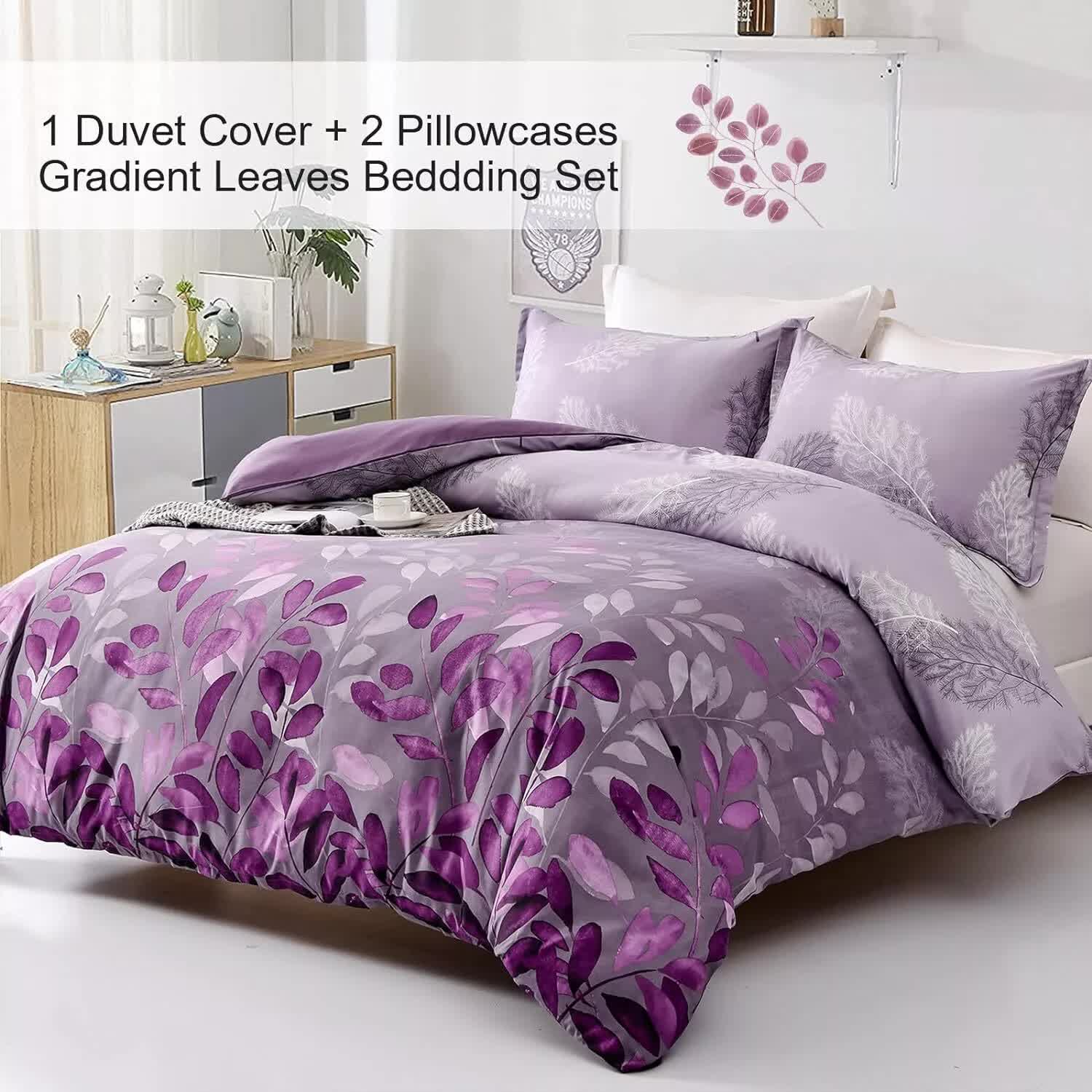 Soft Haven 3-Piece Duvet Cover Set - Long-Lasting Comfort-King V745-AQ081614K3
