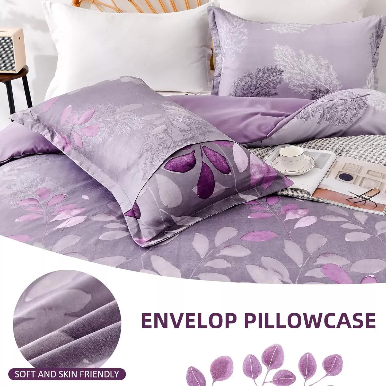 Soft Haven 3-Piece Duvet Cover Set - Long-Lasting Comfort-King V745-AQ081614K3