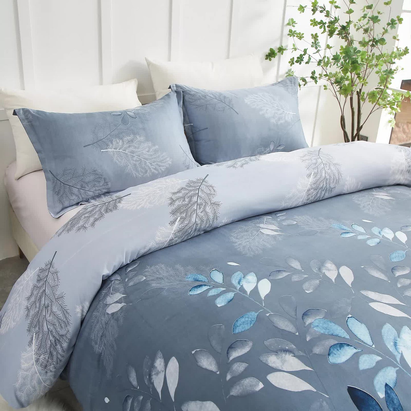 Timeless Design Plaid Duvet Cover Set - Lightweight-King V745-AQ081617K3