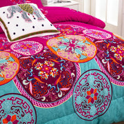 Aesthetic Glow Floral 3-Piece Comforter Set with Matching Shams V745-MAB010185AJ3