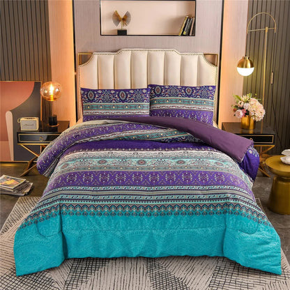 Boho Glow Teal Bedding - 3-Piece Comforter Set for Relaxed Spaces V745-MAB010449AJ3