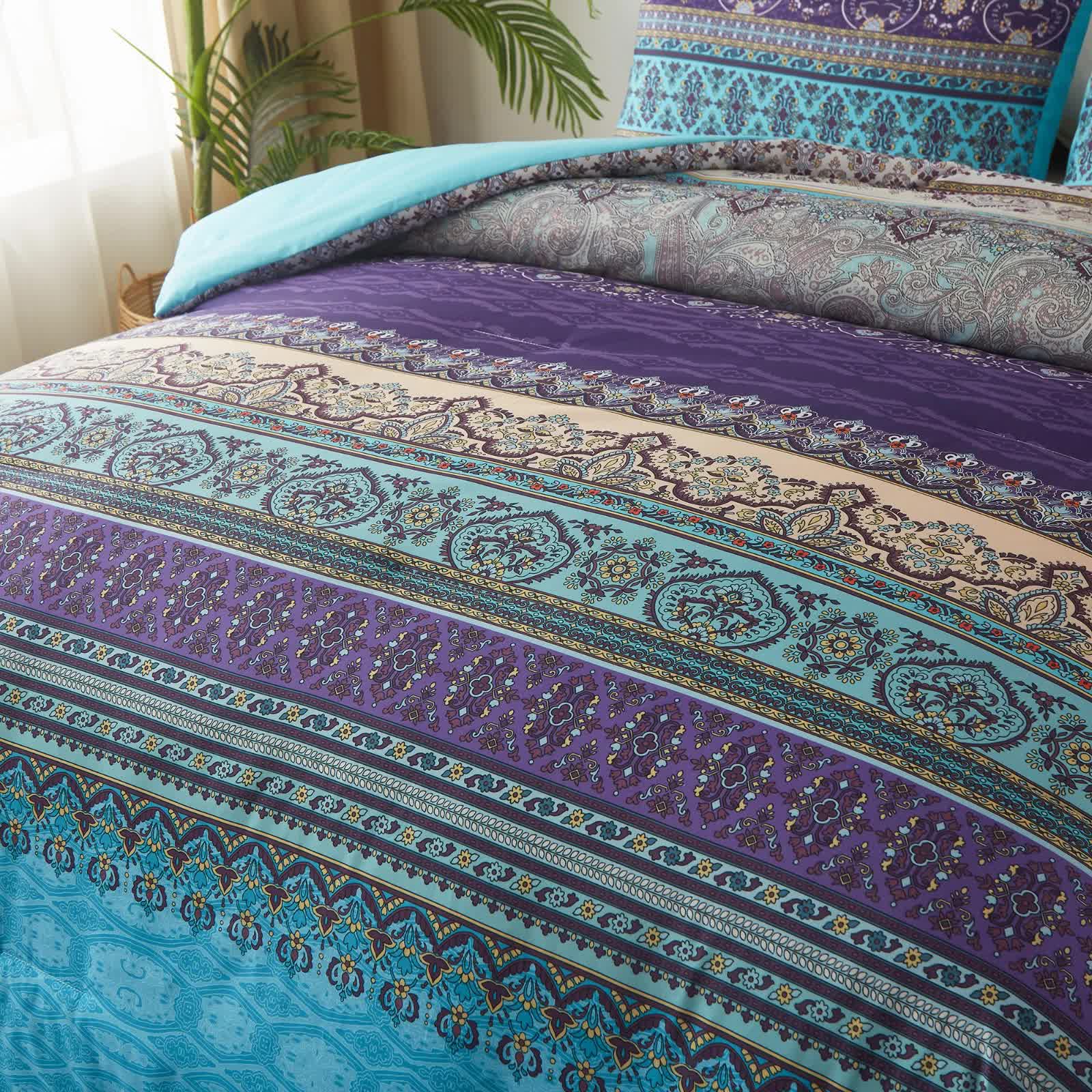 Boho Glow Teal Bedding - 3-Piece Comforter Set for Relaxed Spaces V745-MAB010449AJ3
