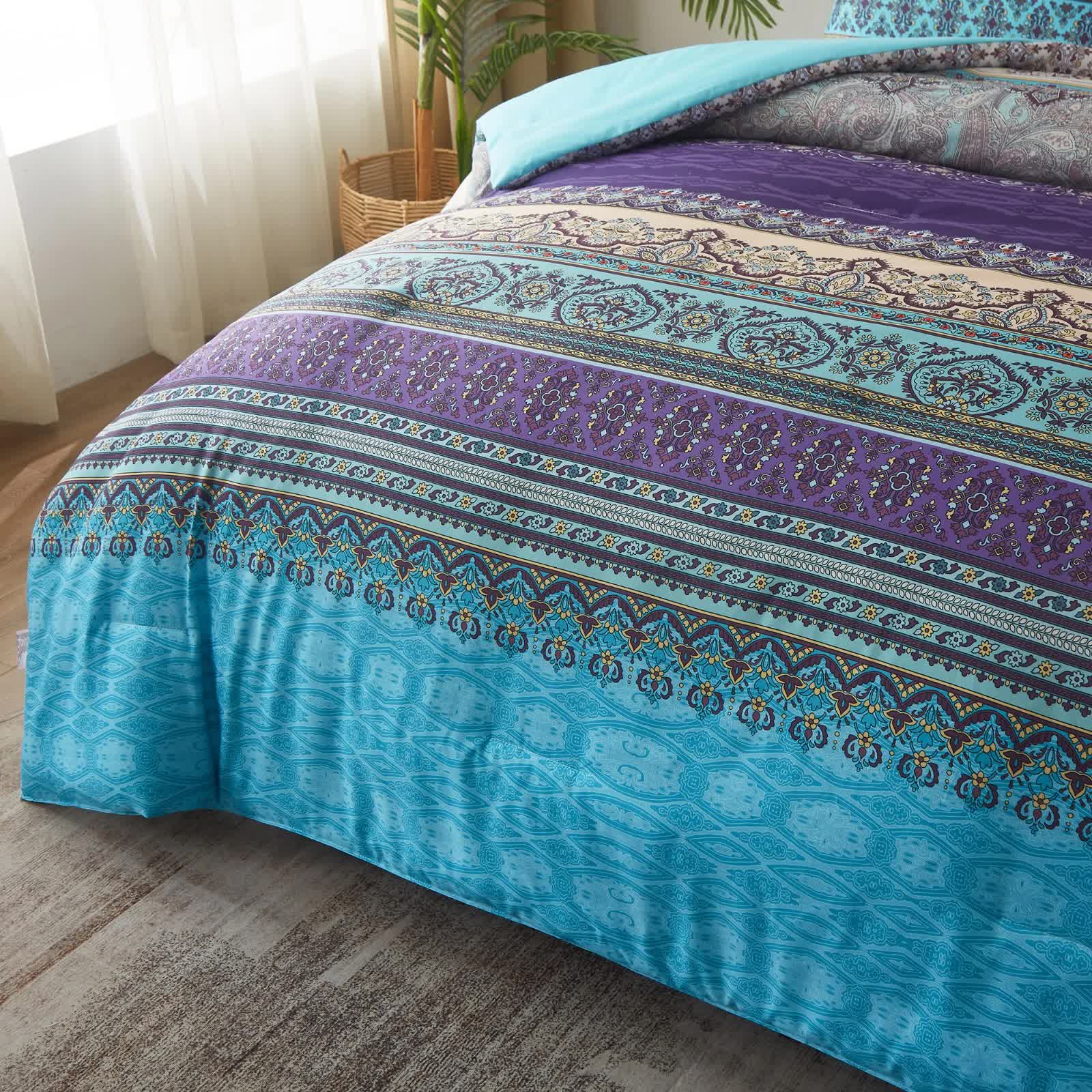 Boho Glow Teal Bedding - 3-Piece Comforter Set for Relaxed Spaces V745-MAB010449AJ3