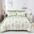 Vintage Delicate green bloom 3 Pc Comforter & Pillow Cover Set V745-MAB010487AJ3
