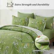 Vintage Delicate green bloom 3 Pc Comforter & Pillow Cover Set V745-MAB010487AJ3