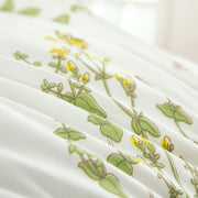 Vintage Delicate green bloom 3 Pc Comforter & Pillow Cover Set V745-MAB010487AJ3