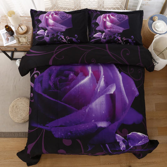 Rose Golden Hour Comforter Set - Aesthetic 3-Piece Bedroom Mood V745-MAB01055AJ3