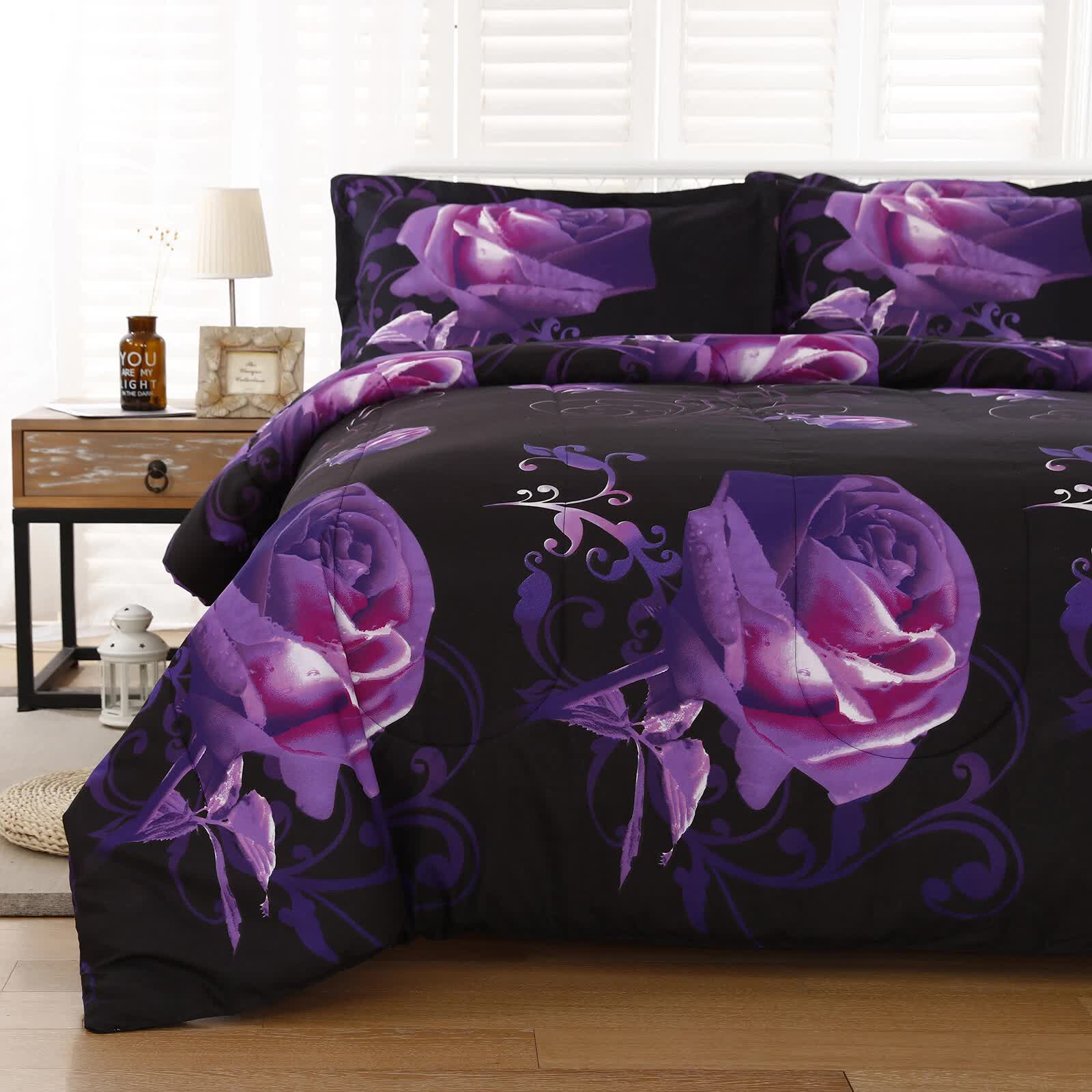 Rose Golden Hour Comforter Set - Aesthetic 3-Piece Bedroom Mood V745-MAB01055AJ3