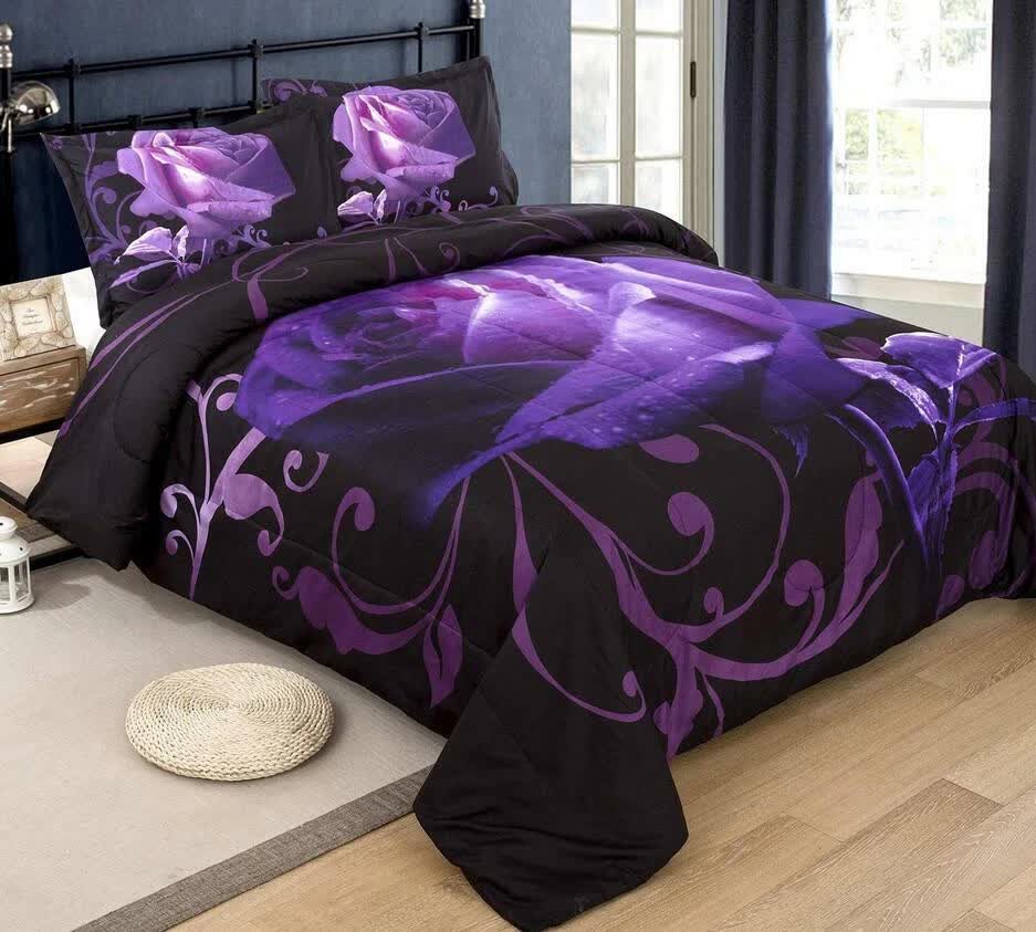 Rose Golden Hour Comforter Set - Aesthetic 3-Piece Bedroom Mood V745-MAB01055AJ3