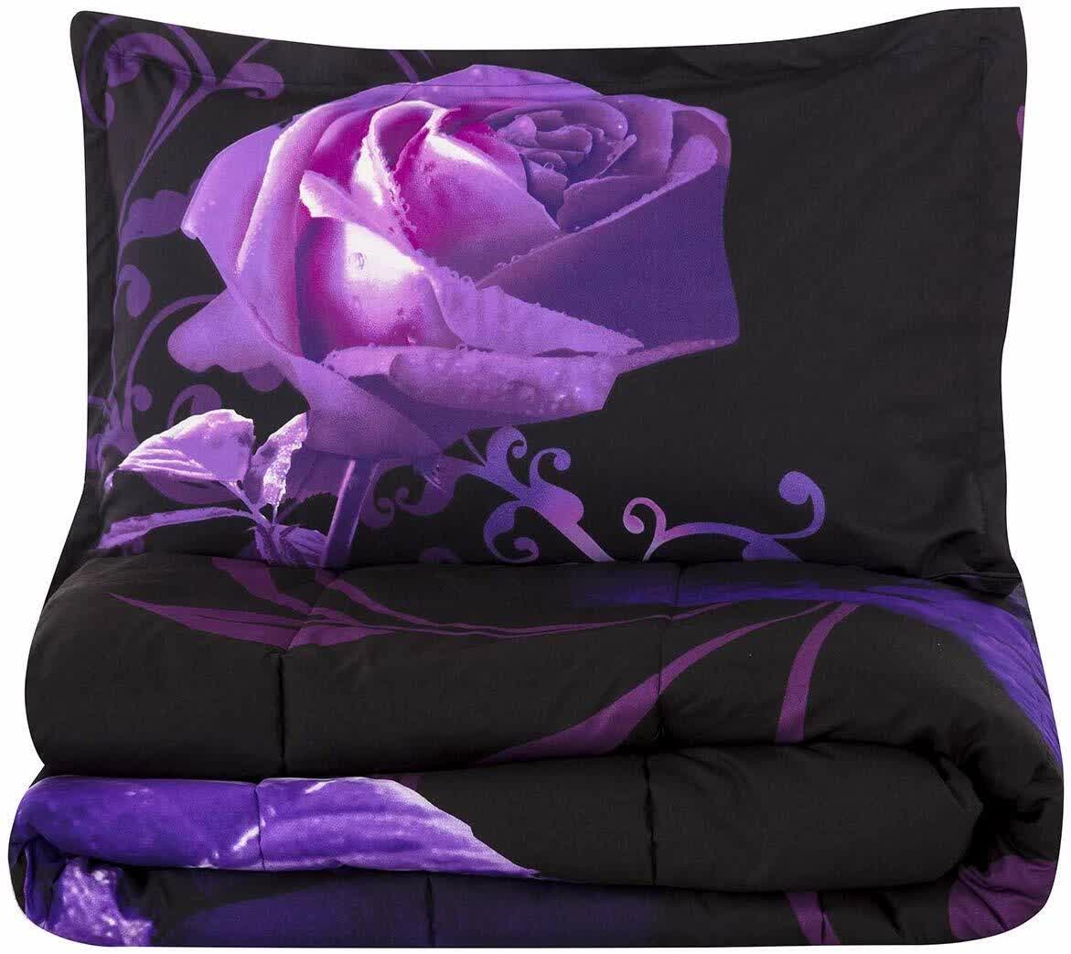 Rose Golden Hour Comforter Set - Aesthetic 3-Piece Bedroom Mood V745-MAB01055AJ3