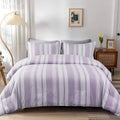 Midnight Calm stripes purple 3-Piece Bedding - Cozy comforter Style V745-MAB010567AJ3