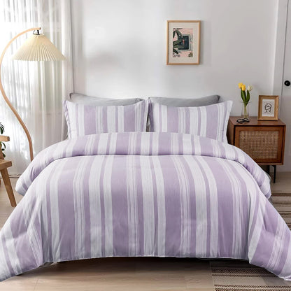 Midnight Calm stripes purple 3-Piece Bedding - Cozy comforter Style V745-MAB010567AJ3