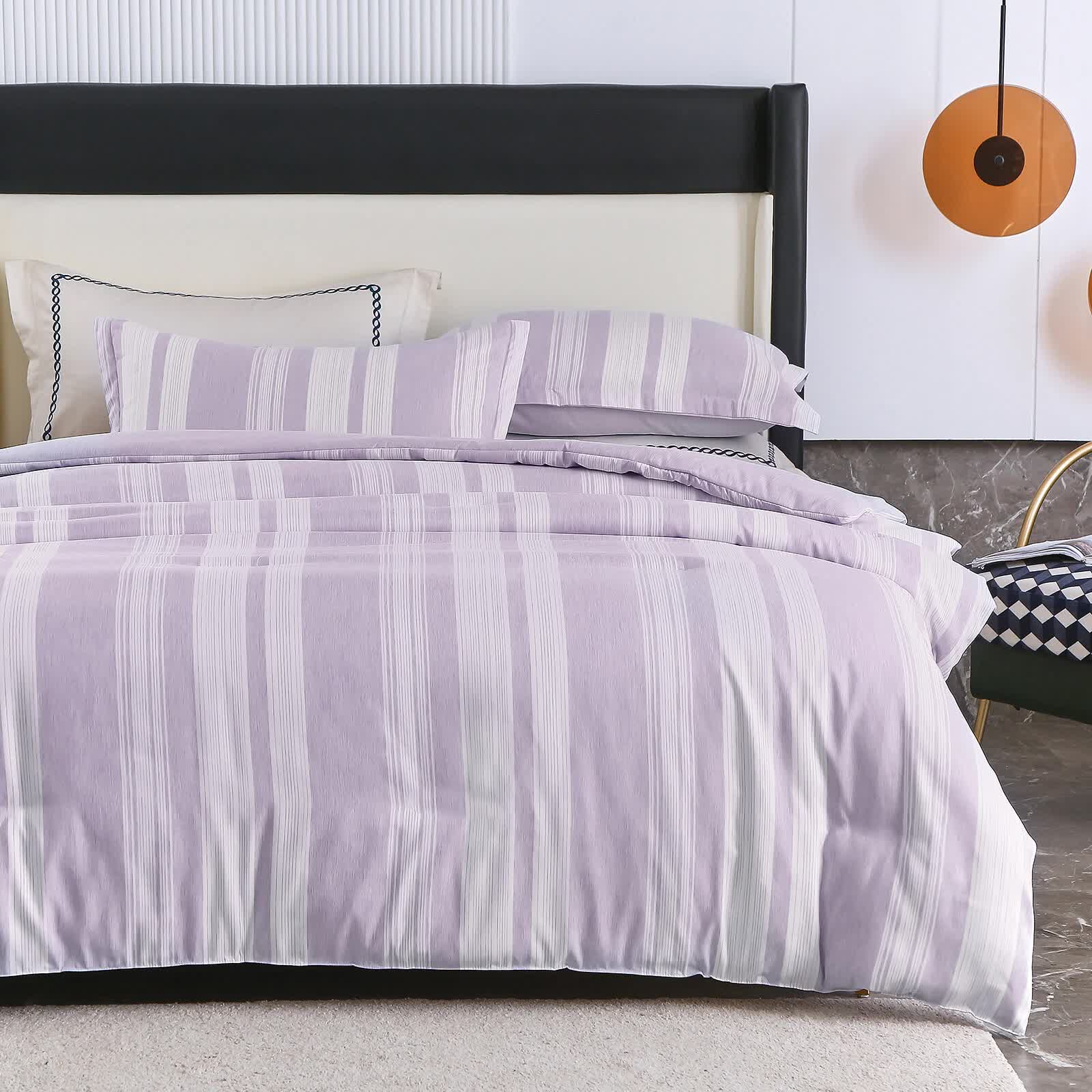Midnight Calm stripes purple 3-Piece Bedding - Cozy comforter Style V745-MAB010567AJ3