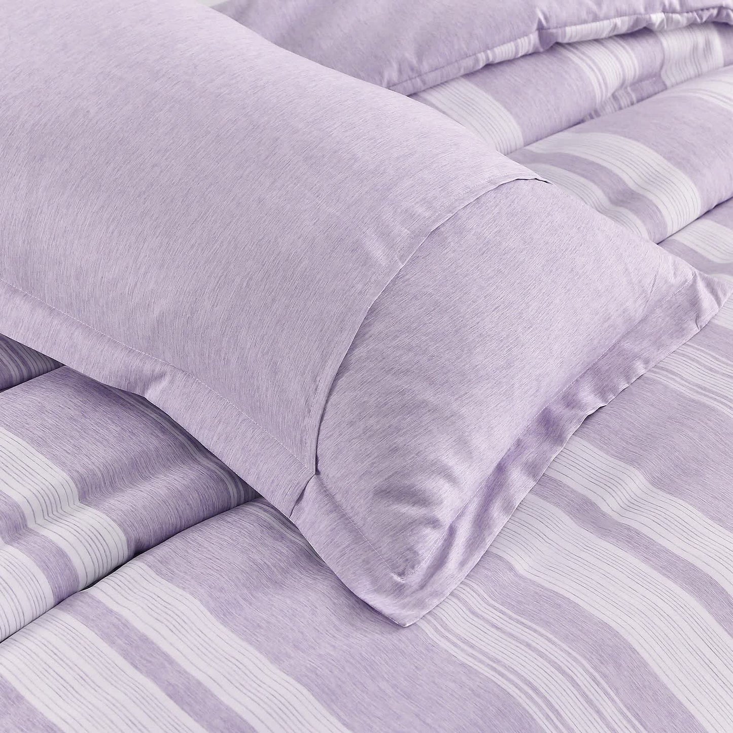 Midnight Calm stripes purple 3-Piece Bedding - Cozy comforter Style V745-MAB010567AJ3