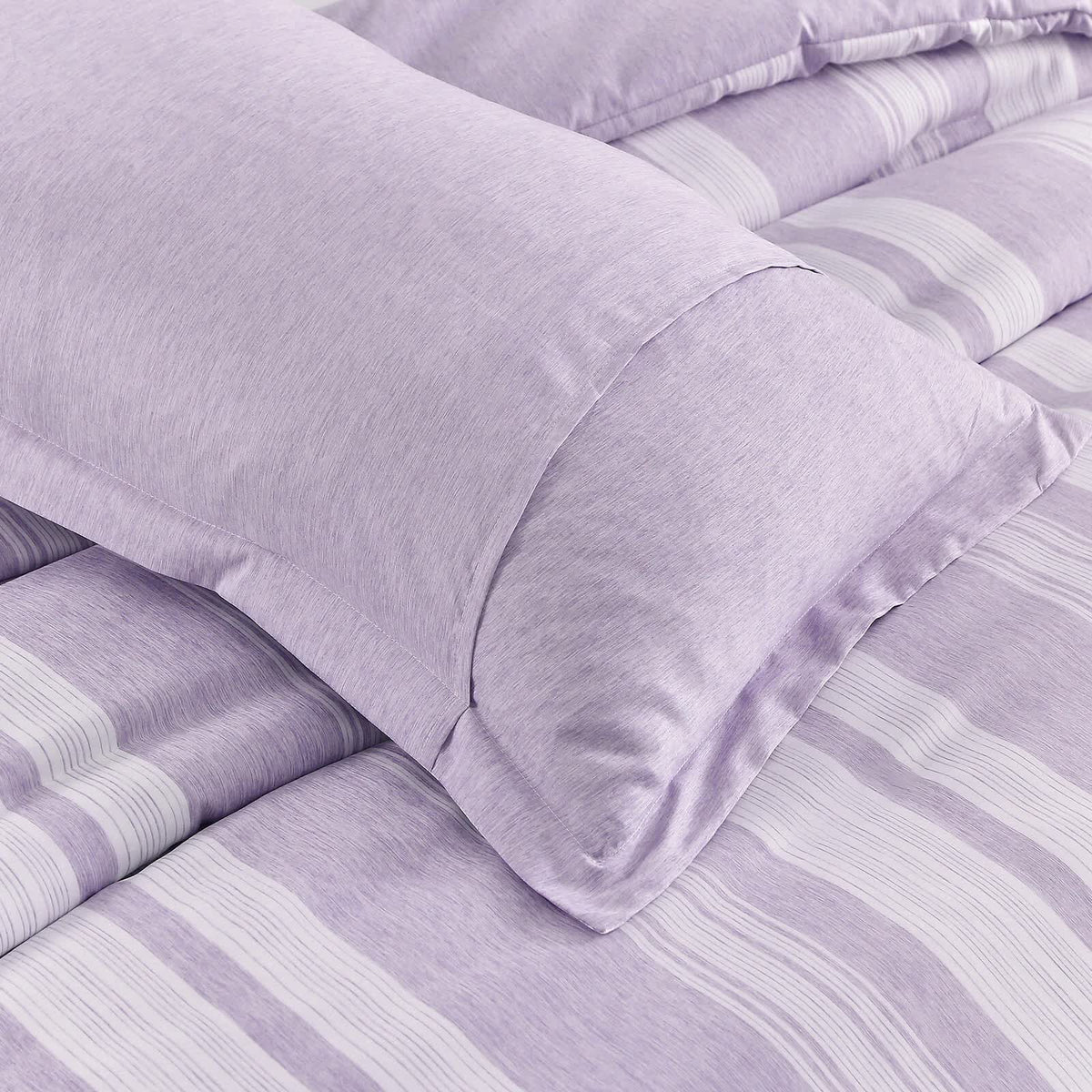 Midnight Calm stripes purple 3-Piece Bedding - Cozy comforter Style V745-MAB010567AJ3
