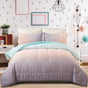 Girls Comforter Set, Queen Size, Ombre Blue Pink Rainbow 3-Piece Bedding Collection V745-MAB010665AG3