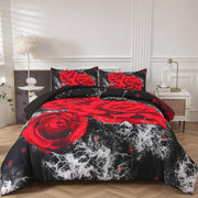 Chill Haven Red Rose 3-Piece Comforter Bundle - Relax & Recharge Style V745-MAB010691AJ3