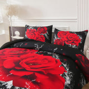 Chill Haven Red Rose 3-Piece Comforter Bundle - Relax & Recharge Style V745-MAB010691AJ3