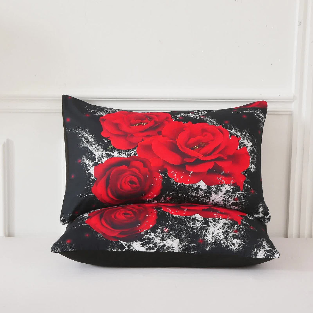 Chill Haven Red Rose 3-Piece Comforter Bundle - Relax & Recharge Style V745-MAB010691AJ3